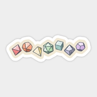 D&D Dice Rainbow Pride Sticker